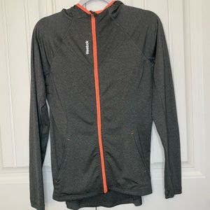 Reebok Athletic Grey Hooded Full Zip Up